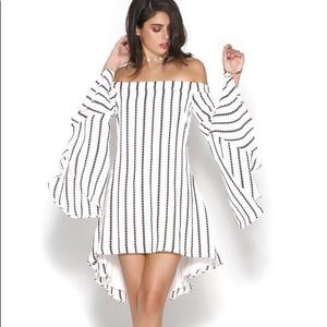 Runaway Off the Shoulder Arrow Dress